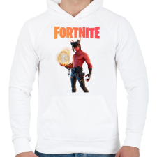 PRINTFASHION Dominion Fortnite - Férfi kapucnis pulóver - Fehér férfi pulóver, kardigán