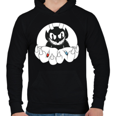 PRINTFASHION Don't deal with the Evil - Férfi kapucnis pulóver - Fekete