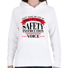 PRINTFASHION Don't make me use - Női kapucnis pulóver - Fehér női pulóver, kardigán