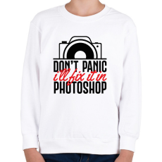 PRINTFASHION Don't panic, I'll fix it in Ps (black) - Gyerek pulóver - Fehér