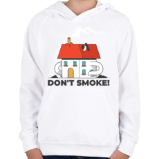 PRINTFASHION Don't smoke - Gyerek kapucnis pulóver - Fehér