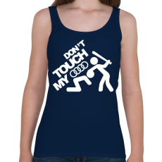 PRINTFASHION Don't Touch My Audi White - Női atléta - Sötétkék