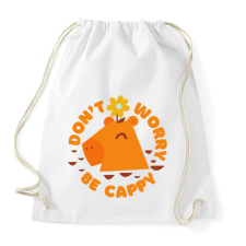 PRINTFASHION Don't worry be Cappy! - Sportzsák, Tornazsák - Fehér tornazsák