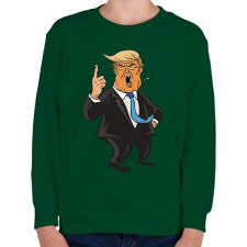 PRINTFASHION Donald Trump - Gyerek pulóver - Sötétzöld gyerek pulóver, kardigán