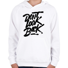 PRINTFASHION dont look back - Gyerek kapucnis pulóver - Fehér
