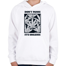 PRINTFASHION Dont Panic- Organic! - Gyerek kapucnis pulóver - Fehér