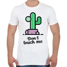 PRINTFASHION DONT TOUCH ME - Férfi póló - Fehér
