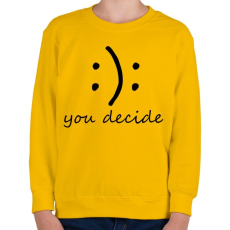 PRINTFASHION Döntés - Gyerek pulóver - Sárga