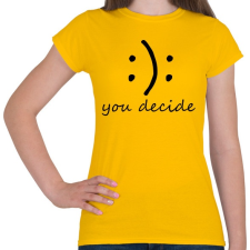 PRINTFASHION Döntés - Női póló - Sárga női póló