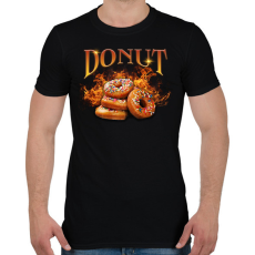 PRINTFASHION Donut - Férfi póló - Fekete