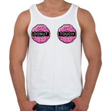 PRINTFASHION Donut Touch - Férfi atléta - Fehér atléta, trikó