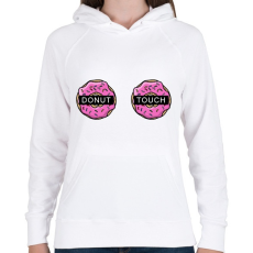 PRINTFASHION Donut Touch - Női kapucnis pulóver - Fehér