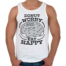 PRINTFASHION Donut worry eat happy - Férfi atléta - Fehér