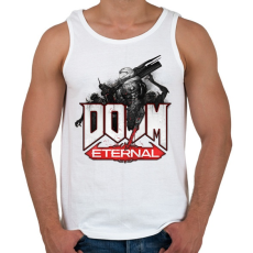 PRINTFASHION DOOM Eternal - Férfi atléta - Fehér