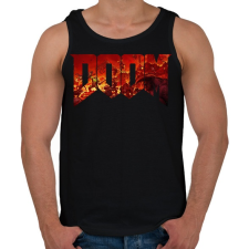 PRINTFASHION DOOM - Férfi atléta - Fekete atléta, trikó