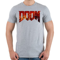 PRINTFASHION DOOM - Férfi póló - Sport szürke