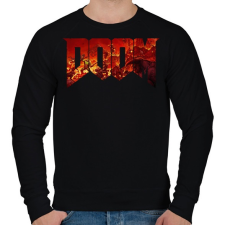 PRINTFASHION DOOM - Férfi pulóver - Fekete férfi pulóver, kardigán