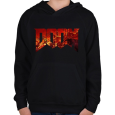 PRINTFASHION DOOM - Gyerek kapucnis pulóver - Fekete