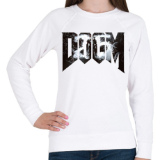 PRINTFASHION DOOM - Női pulóver - Fehér