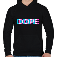 PRINTFASHION Dope - Férfi kapucnis pulóver - Fekete