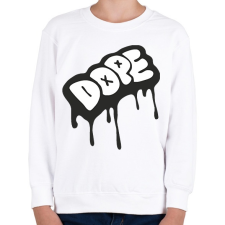 PRINTFASHION Dope logo - Gyerek pulóver - Fehér gyerek pulóver, kardigán