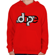 PRINTFASHION DOPE turbós logó - Gyerek kapucnis pulóver - Piros gyerek pulóver, kardigán