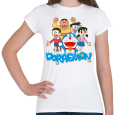 PRINTFASHION Doraemon - Női póló - Fehér