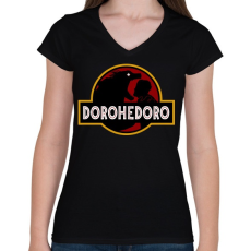 PRINTFASHION DoroheDoro - Női V-nyakú póló - Fekete