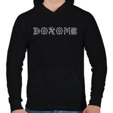 PRINTFASHION DOROMB  - Férfi kapucnis pulóver - Fekete férfi pulóver, kardigán