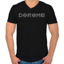 PRINTFASHION DOROMB  - Férfi V-nyakú póló - Fekete férfi póló