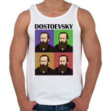 PRINTFASHION Dostoevsky  - Férfi atléta - Fehér atléta, trikó