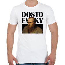 PRINTFASHION Dostoevsky - Önarckép - Férfi póló - Fehér férfi póló