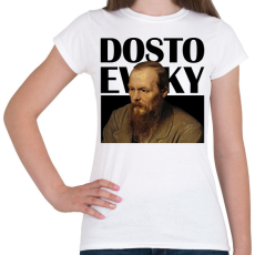 PRINTFASHION Dostoevsky - Önarckép - Női póló - Fehér