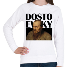 PRINTFASHION Dostoevsky - Önarckép - Női pulóver - Fehér