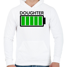 PRINTFASHION DOUGHTER - Férfi kapucnis pulóver - Fehér férfi pulóver, kardigán