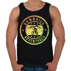 PRINTFASHION downhill adventures - Férfi atléta - Fekete