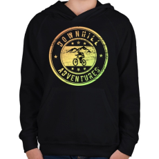 PRINTFASHION downhill adventures - Gyerek kapucnis pulóver - Fekete