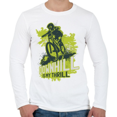 PRINTFASHION Downhill - Férfi hosszú ujjú póló - Fehér