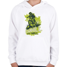 PRINTFASHION Downhill - Gyerek kapucnis pulóver - Fehér