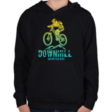 PRINTFASHION downhill - Gyerek kapucnis pulóver - Fekete