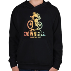 PRINTFASHION downhill - Gyerek kapucnis pulóver - Fekete