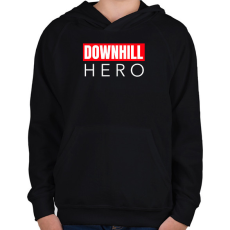 PRINTFASHION DOWNHILL HERO - Gyerek kapucnis pulóver - Fekete