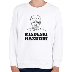 PRINTFASHION Dr. House - mindenki hazudik - Gyerek pulóver - Fehér