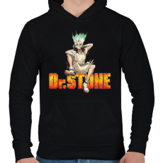 PRINTFASHION Dr. Stone - Senku - Férfi kapucnis pulóver - Fekete