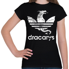 PRINTFASHION dracarys fehér - Női póló - Fekete női póló