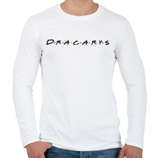 PRINTFASHION Dracarys friends - Férfi hosszú ujjú póló - Fehér