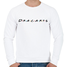 PRINTFASHION Dracarys friends - Férfi pulóver - Fehér férfi pulóver, kardigán