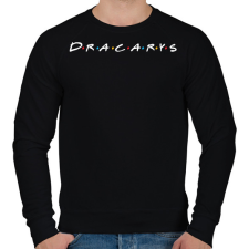 PRINTFASHION Dracarys friends - Férfi pulóver - Fekete férfi pulóver, kardigán