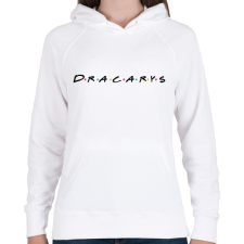 PRINTFASHION Dracarys friends - Női kapucnis pulóver - Fehér női pulóver, kardigán