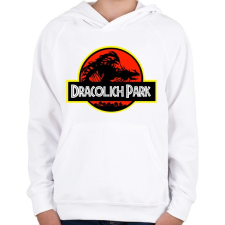 PRINTFASHION Dracolich Park - Gyerek kapucnis pulóver - Fehér gyerek pulóver, kardigán